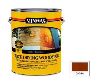 Protector de madera 1 galón Quick drying woodstain caoba satín Minwax