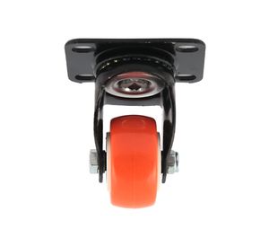 Rueda 40 mm placa naranjo/negro Gevemac