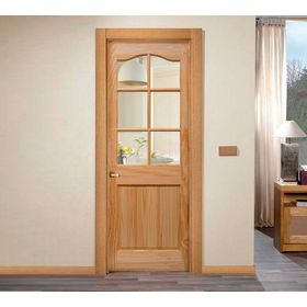 Puerta Pino Radiata Colico 6 vidrios 75x200 cm Moldupanel