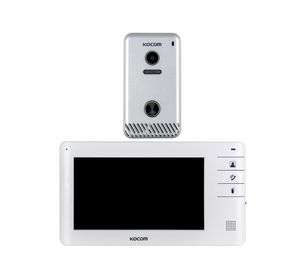 Kit videoportero 4 hilos plomo/ blanco Kocom