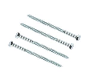 Tirafondo cabeza hexagonal 5/16x5'' pavonado 4 unidades Arnik