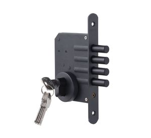 Cerrojo embutir 600 llave-llave negro Odis