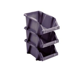 Caja organizadora apilable N10 gris Reyplast