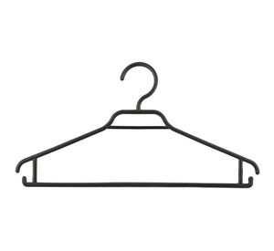 Colgador plástico negro 10 unidades Magla