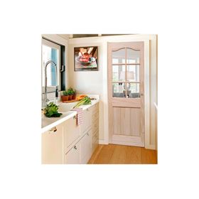 Puerta Pino Radiata Colico 6 vidrios 90x200 cm Moldupanel