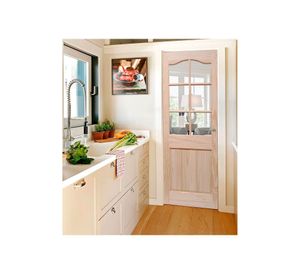 Puerta Pino Radiata Colico 6 vidrios 90x200 cm Moldupanel