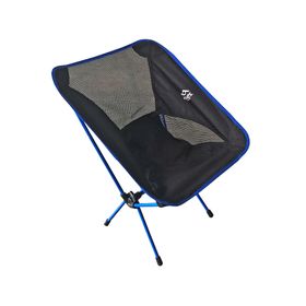 Silla camping con apoyabrazos negro Alpes