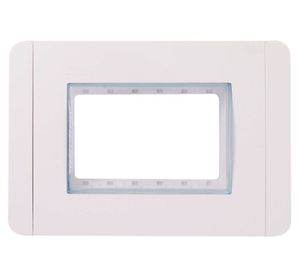 Placa exterior 3 módulos Orión blanco Schneider