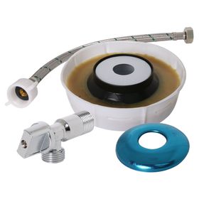 Kit instalación WC con llave angular Flustem