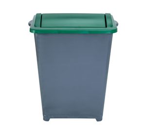 Basurero reciclaje 37 litros tapa vaivén reciclaje rojo Eco Hogar