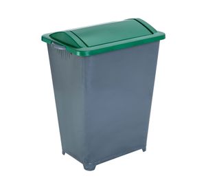 Basurero reciclaje 37 litros tapa vaivén reciclaje rojo Eco Hogar