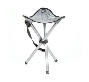 Silla plegable trípode gris