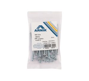 Perno cocina con tuerca 1/8x2'' zincado 20 unidades Arnik
