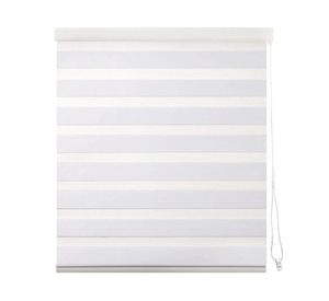 Cortina roller blackout zebra 100x165 cm blanco Cotidiana