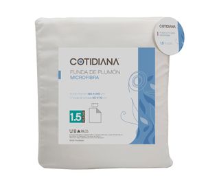 Funda plumón 1,5 plazas blanco Cotidiana