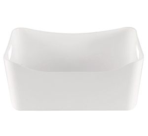 Caja organizadora con asas blanco acrílica 6.5 lt