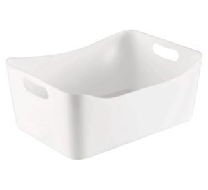 Caja organizadora con asas blanco acrílica 6.5 lt