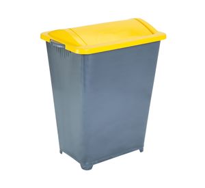 Basurero reciclaje 37 litros tapa vaivén verde Eco Hogar