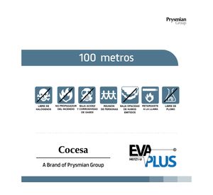 Cable EVA plus 2,5 mm 100 m H07Z1-U verde Cocesa.