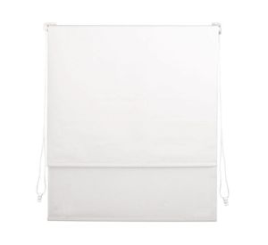 Cortina roller doble blackout 80x165 cm liso blanco Cotidiana