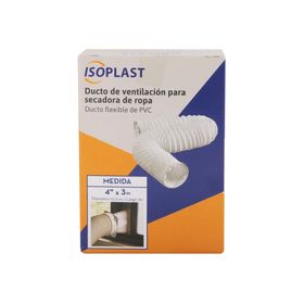 Ducto secadora 4'' 3 m flexible blanco Isoplast