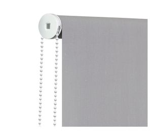 Cortina roller blackout 180x165 cm textura gris Cotidiana