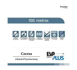 Cable EVA plus 2,5 mm 100 m H07Z1-U blanco Cocesa.