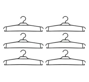 Colgador reciclado negro 6 unidades EcoHogar