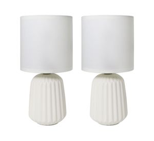 Lámpara sobremesa 1L E27 2 unidades Abitare