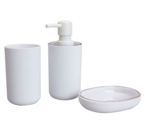 Set accesorios baño 3 piezas blanco