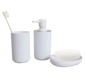 Set accesorios baño 3 piezas blanco