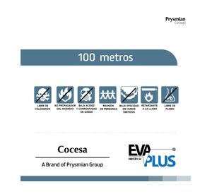 Cable EVA plus 1,5 mm 100 m H07Z1-U rojo Cocesa.