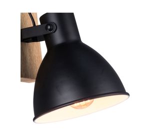 Aplique 1L E27 Factory negro Abitare