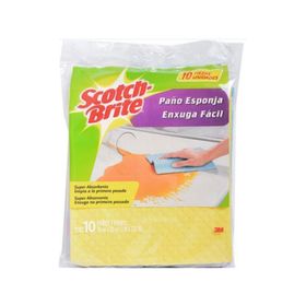 Paño esponja 18x20 cm 10 unidades Scotch-Brite