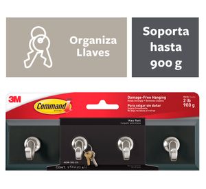 Porta llaves negro Command