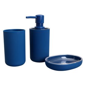 Set accesorios baño azul 3 piezas