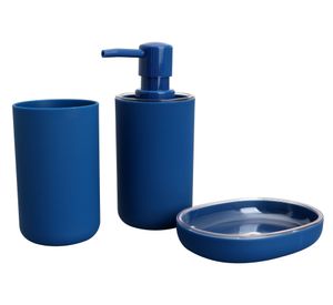 Set accesorios baño azul 3 piezas