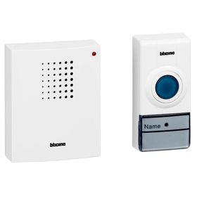 Timbre inalámbrico 100 m Essential blanco Bticino