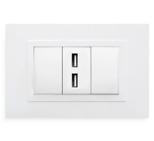 Placa armada USB doble KS40490 blanco Kalop