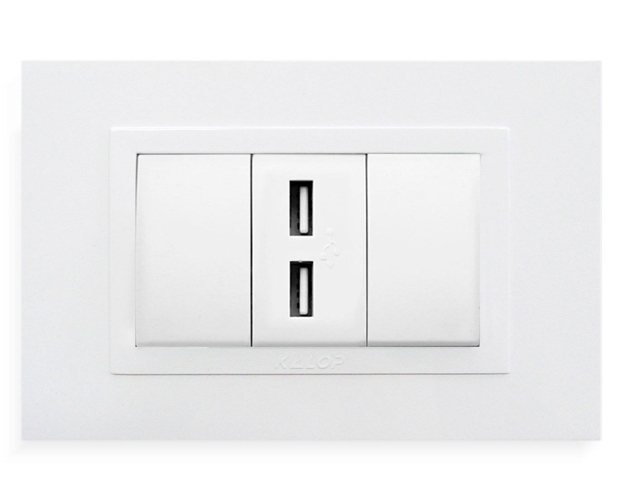 Placa armada USB doble KS40490 blanco Kalop