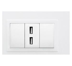 Placa armada USB doble KS40490 blanco Kalop