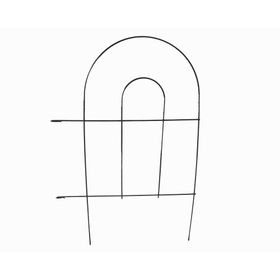 Cerca jardín 46x31 cm arcos negro Outzen