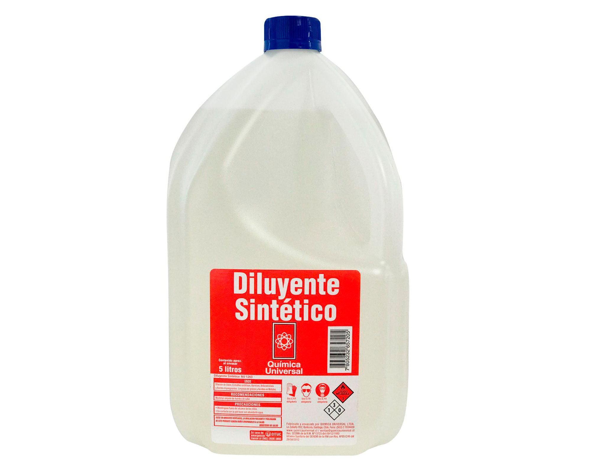 Diluyente sintético 5 litros Química Universal