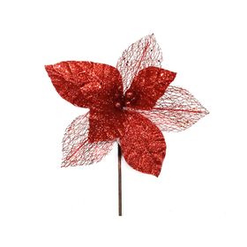 Flor navideña Ponsettia mixta rojo