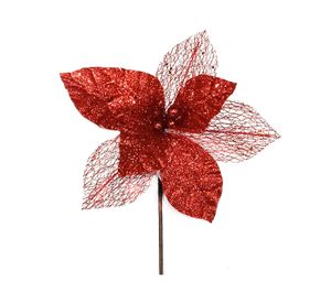 Flor navideña Ponsettia mixta rojo