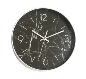 Reloj 30 cm pared negro/plateado Ronda