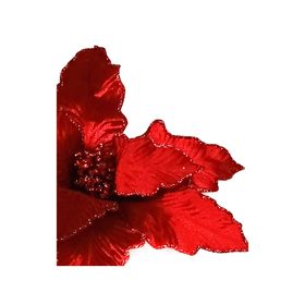 Flor navideña 33 cm Ponsettia rojo