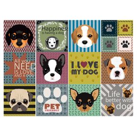 Vinilo adhesivo 15x15 cm Pets 12 unidades