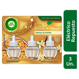 Repuesto eléctrico 21 ml vainilla navideño 3 unidades Air Wick