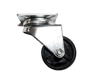 Rueda doble 50 mm placa negro Gevemac